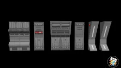 Star Wars Imperial Light Cruiser Wall Panels for 3.75" and 6" figures