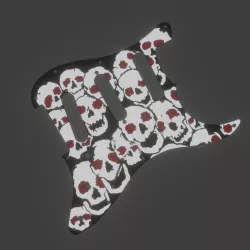 STRATOCASTER PICKGUARD SKULLS