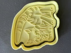 Tabby cat butt cookie cutters