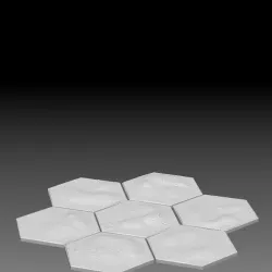 Tabletop wargaming hex pods for miniature figures forest etc.