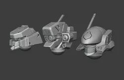 Tau Crisis suit alternative heads - Armored Core