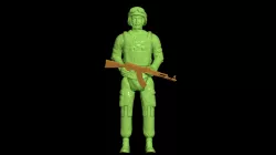Ukrainian Soldier ACTION FIGURE 3d STL