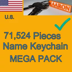 US NAMES KEYCHAINS MEGA PACK
