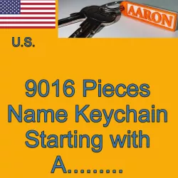 US NAMES KEYCHAINS STARTING WITH A