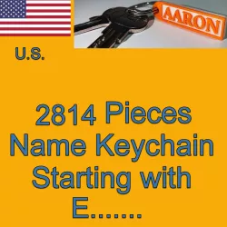 US NAMES KEYCHAINS STARTING WITH E