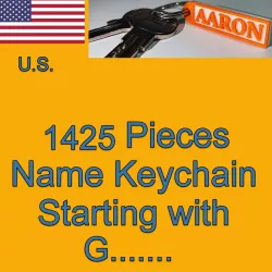 US NAMES KEYCHAINS STARTING WITH G