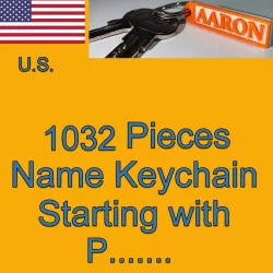 US NAMES KEYCHAINS STARTING WITH P