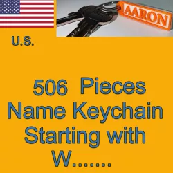 US NAMES KEYCHAINS STARTING WITH W