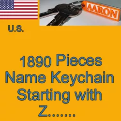 US NAMES KEYCHAINS STARTING WITH Z