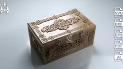 Wooden Box - Files For CNC (svg, dxf, eps, ai, pdf)