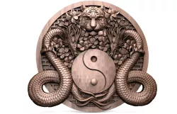 Yin yang dragons CNC