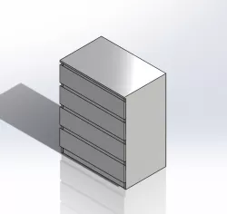 1:6 Scale Ikea Malm Drawers (4)  for Barbie Doll (Doll House Furniture)
