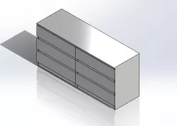1:6 Scale Ikea Malm Drawers x2 for Barbie Doll (Doll House Furniture)