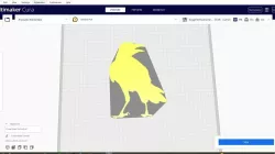 2D Silhouette/Stencil Crow Head Turned