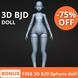 3D BJD DOLL, Ball jointed doll, doll, 3D BJD, 3D BJD, BJD 3D