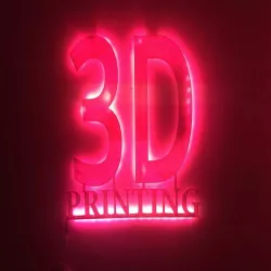 3D printed LED sign