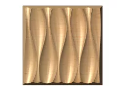 3d wall organic dune decorative panel relief 3D print model