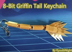 8-bit Articulated Griffin Tail Keychain