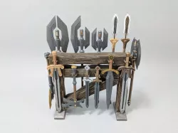 Action Figure Weapon Rack