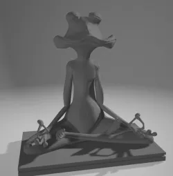 Alien Frog Scupture 4