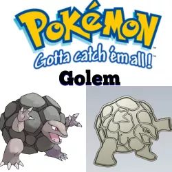 AMAZING POKEMON Golem COOKIE CUTTER STAMP CAKE DECORATING