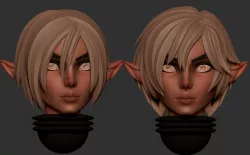 ANIME SET OF SPACE ELF  ALTERNATIVE HEADS 3D PRINT