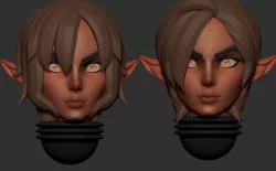ANIME SET OF SPACE ELF  ALTERNATIVE HEADS 3D PRINT