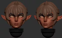 ANIME SET OF SPACE ELF ALTERNATIVE HEADS 3D PRINT