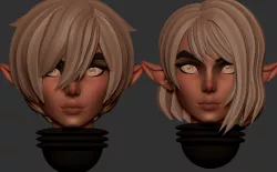 ANIME SET OF SPACE ELF ALTERNATIVE HEADS 3D PRINT
