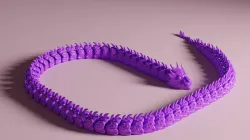 ARTICULATING LION DRAGON,  no supports, no raft