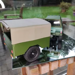 AXIAL SCX24, FMS ATLAS MINI CRAWLER MILITARY STYLE TRAILER WITH HOOD
