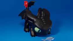 Baby Toothless Pose HAPPY