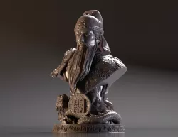 Bust of Guan Yu - Romance of the Three Kingdoms 3D print model