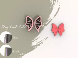 Butterfly 2 Polymer Clay Cutter | Digital STL File | 4 Sizes | 2 Cutter Versions
