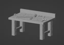Carpenter's Table ( with tools ) 28mm Scale
