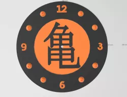 clock face dragon ball turtle emblem