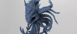 Cthulhu Squid monster sculpture 3