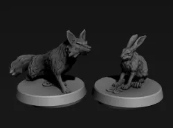 D&D Arctic Fox & Hare