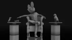 Deadmau5 On Chair Gun Aim at Mice 3D print model