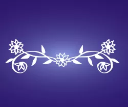 Decorative mural, wall decoration, panno, flowers