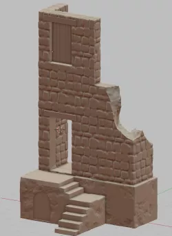 Destroyed building