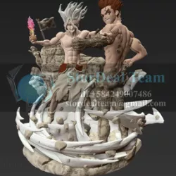 Diorama Senku and Taiju | Dr Stone | STL