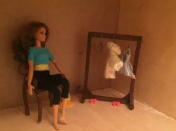 Doll furniture. Stand for Hangers.