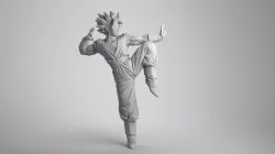 Dragon Ball Son Goku Super Saiyan Vegito 3d printed model