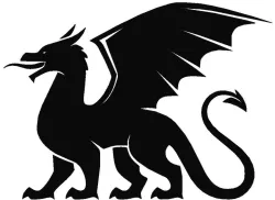 Dragon - printed drawing