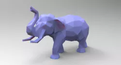 Elephant Low Poly
