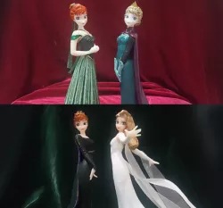 ELSA ANNA 4 PACK CORONATION FROZEN2  3D print model 3D print model