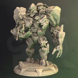 Elven Druid & Her Rock Golem - Verina and Lazlus