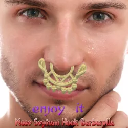 fake nose hook FAKE NIPPLE Clamps Pendant PIERCING  Female Septum Barbaella Male Non-Piercing Body Jewellery  Weight  femJ-74 3d print cnc