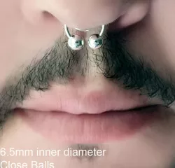 fake nose hook FAKE NIPPLE PIERCING "BALLS FARTHER"  Male Female Septum Barbaella male Non-Piercing Body Jewellery Bondage Weight femJ-41-d65 3d print cnc